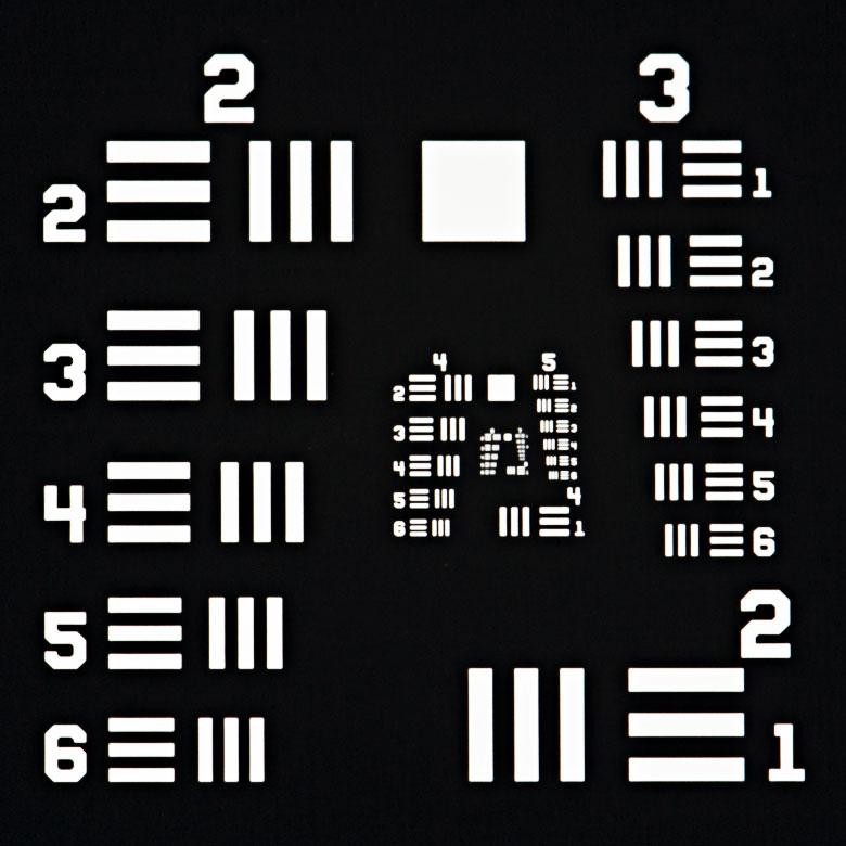 resolution test targets